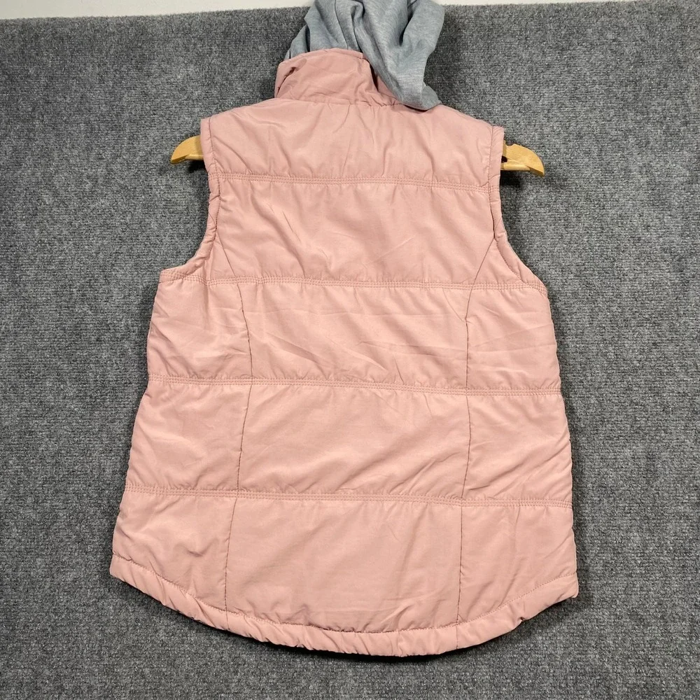 Ashley by 26‎ International Mauve Puffer Vest Hooded Quilted Zip Womens Small